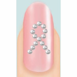 Pave Mini Kit - Pink Ribbons Template & Rose Crystals - ss3