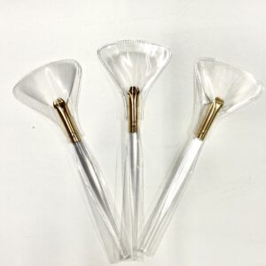 Mask Brush - Fan - Clear Handle